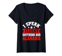 Femme Je Parle couramment Le sud et l'Alabama T-Shirt avec Col en V