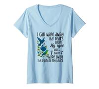 Femme Je Peux essuyer Les Larmes de Mes Yeux T-Shirt avec Col en V