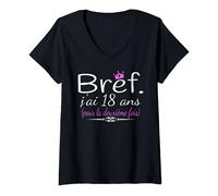 Femme je peux pas j'ai 36 ans anniversaire humour T-Shirt avec Col en V