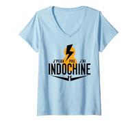 Femme Je Peux Pas J'ai Indochine Cadeau Amateurs Indochine T-Shirt avec Col en V