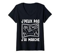 Femme Je Peux Pas J'ai Marche Marcheur Cadeau T-Shirt avec Col en V