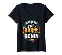 Femme Je Peux Pas J'me Barre Au Bénin T-Shirt avec Col en V
