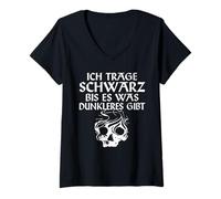 Femme Je porterai du Noir jusqu'à ce qu'il y AIT Quelque Chose de T-Shirt avec Col en V