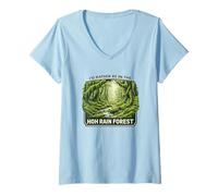 Femme Je préfèrerais être dans la forêt Tropicale de HOH, dans l'État de Washington T-Shirt avec Col en V