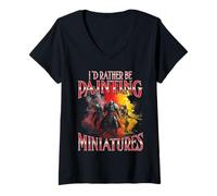 Femme Je préfèrerais Peindre des Figurines | Wargaming Hobby T-Shirt avec Col en V