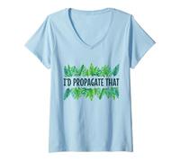 Femme Je propagerais cette drôle de dame des plantes d'intérieur qui aime les plantes T-Shirt avec Col en V