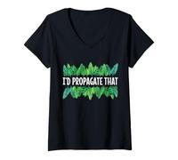 Femme Je propagerais cette drôle de dame des plantes d'intérieur qui aime les plantes T-Shirt avec Col en V