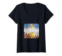 Femme Je reçois Mes Nouvelles de Cryptic Symbolism Shirt Surreal Memes T-Shirt avec Col en V