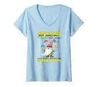 Femme Je Sais Que Je suis Bizarre mais Parfois ça Te Fait Rire T-Shirt avec Col en V