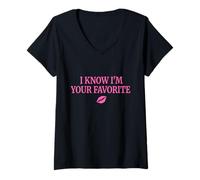 Femme Je Sais Que Je suis Ton préféré T-Shirt avec Col en V