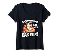 Femme Je suis à la Retraite Je Dois Gar Nix Hase Retraite T-Shirt avec Col en V