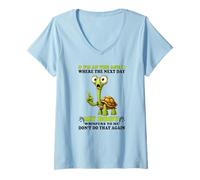 Femme Je suis à l'âge où le lendemain mon corps me chuchote T-Shirt avec Col en V
