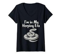 Femme Je suis À L'époque De Mon Herpès Les Passionnés De Reptiles T-Shirt avec Col en V