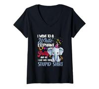 Femme Je suis allée à Une fête avec des éléphants Blancs, Tout ce Que J'Ai EU, C'est Que C'est payant T-Shirt avec Col en V