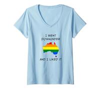 Femme Je suis allée en Australie et J'Ai aimé LGBTQ Australia in Colors T-Shirt avec Col en V