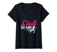 Femme Je suis assez de marcher Jogging Jogging Courir avec moi T-Shirt avec Col en V