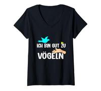 Femme Je suis Bon pour Les Oiseaux T-Shirt avec Col en V
