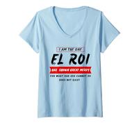 Femme Je suis celui qu'El Roi a Fait Preuve d'une Grande miséricorde - Prière NSPDP T-Shirt avec Col en V