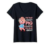 Femme Je suis Cette Cochon Dont Vous entendez Parler T-Shirt avec Col en V