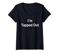 Femme Je suis épuisé T-Shirt avec Col en V