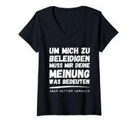 Femme Je suis intouchable Parce Que Je ne suis Pas d'accord avec l'ironie T-Shirt avec Col en V