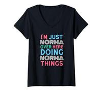 Femme Je suis Juste Norma Qui Fait Norma Things Name T-Shirt avec Col en V