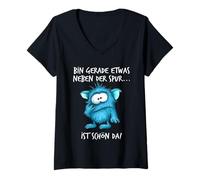 Femme Je suis juste un peu à côté de la piste. C'est bien là! T-Shirt avec Col en V
