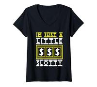 Femme Je suis Juste Un Peu Paresseux T-Shirt avec Col en V