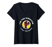Femme Je suis Le Directeur, C'est Moi Qui Décide. T-Shirt avec Col en V