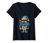 Femme Je suis l'elfe juif T-Shirt avec Col en V