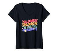 Femme Je suis née en 2014, la Plus Belle année de ma Vie T-Shirt avec Col en V