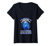 Femme Je suis née pour être infirmière auxiliaire certifiée CNA Funny T-Shirt avec Col en V