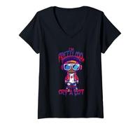 Femme Je suis plutôt Cool mais Je pleure Beaucoup dans Le Street Style T-Shirt avec Col en V
