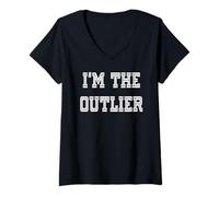 Femme Je suis The Outlier T-Shirt avec Col en V