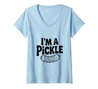 Femme Je suis Un Amateur de légumes Pickle Funny T-Shirt avec Col en V