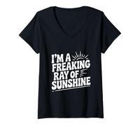 Femme Je suis Un foutu Rayon de Soleil T-Shirt avec Col en V
