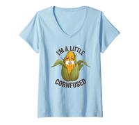Femme Je suis Un Petit Calembour Amusant T-Shirt avec Col en V