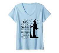Femme Je suis Un Peu Intelligent, Petit et Gros, Voici Mon Doigt T-Shirt avec Col en V