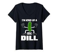 Femme Je suis Un Peu Une Grande Affaire T-Shirt avec Col en V