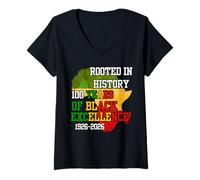Femme Je suis Une Histoire Noire Un Mois Amusant de l'histoire des Noirs T-Shirt avec Col en V