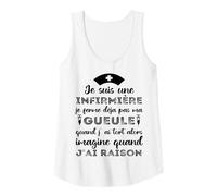 Femme Je suis Une Infirmière Imagine Quand J' AI Raison Humour Débardeur