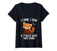 Femme Je suis venu, j'ai vu et j'ai oublié ce que je faisais T-Shirt avec Col en V