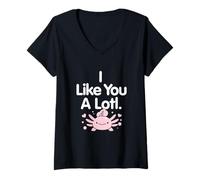 Femme Je t'aime Beaucoup Expression d'affection pour Mes Amis T-Shirt avec Col en V