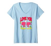 Femme Je t'aime, Cherry, Beaucoup de Mignonne, Coquette, drôle T-Shirt avec Col en V