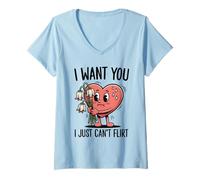 Femme Je Te Veux, Je ne Peux Tout Simplement Pas flirter T-Shirt avec Col en V