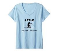 Femme Je téléfie Parce Que Je Te déteste T-Shirt avec Col en V