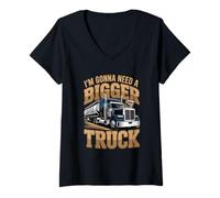 Femme Je Vais Avoir Besoin d'un Plus Gros Camion : Coffee Lover Design T-Shirt avec Col en V