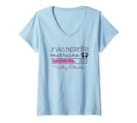 Femme Je Vais Encore Être Marraine 2027 Annonce Marraine 2eme Bébé T-Shirt avec Col en V