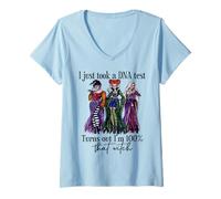 Femme Je Viens de Faire Un Test ADN et il s'avère Que Je suis à 100% Cette sorcière T-Shirt avec Col en V