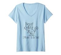 Femme Je voulais Faire ce Design d'humour drôle de Dessin animé de T-Shirt avec Col en V